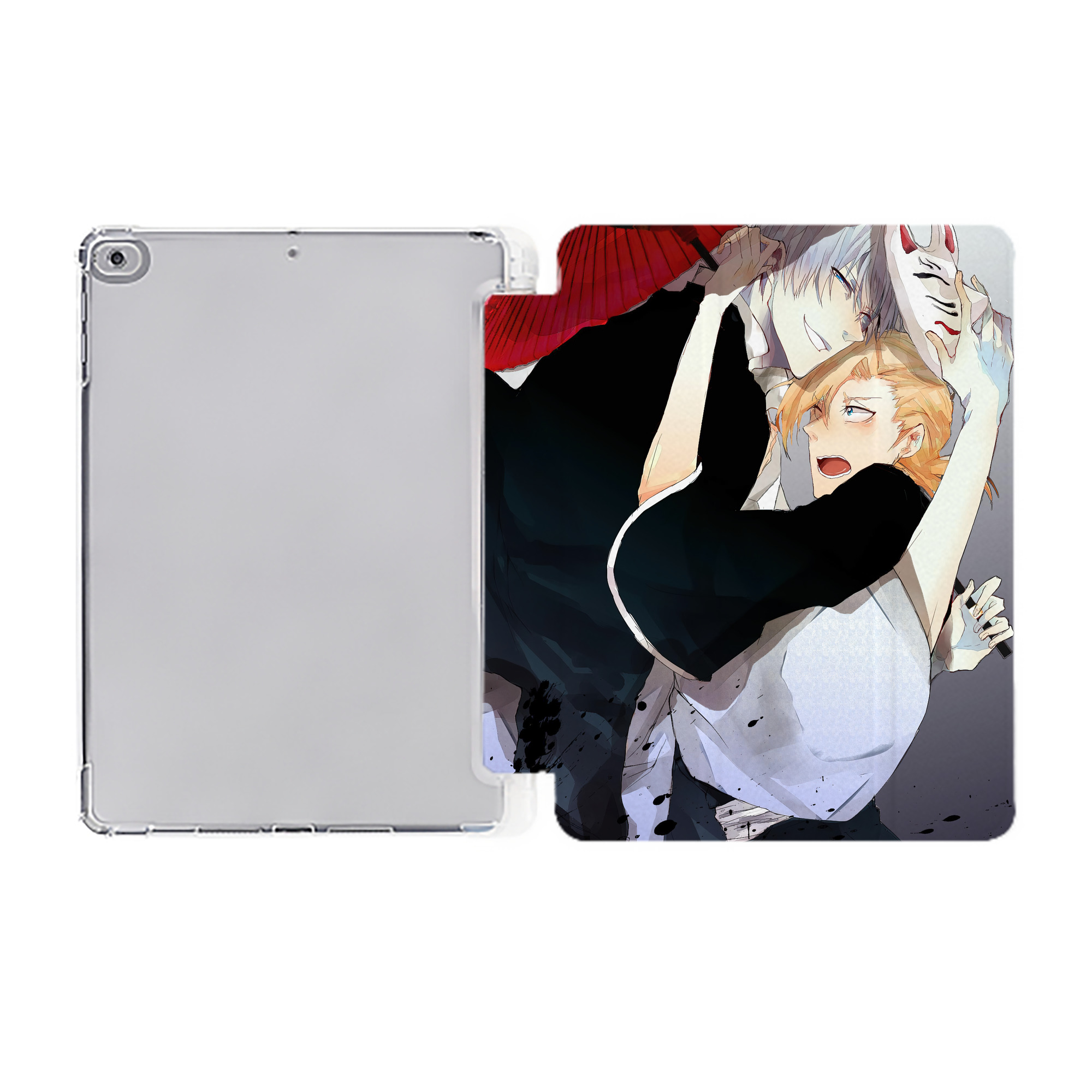 （画像用） ブリーチ BLEACH IPad ケース ペン収納付き 三つ折りスタンド PUレザー×シリコン 対応機種9.5/10.5/10.9インチ